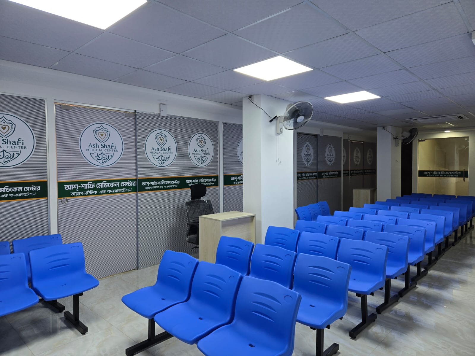 Relax in our spacious waiting lounge before your appointment